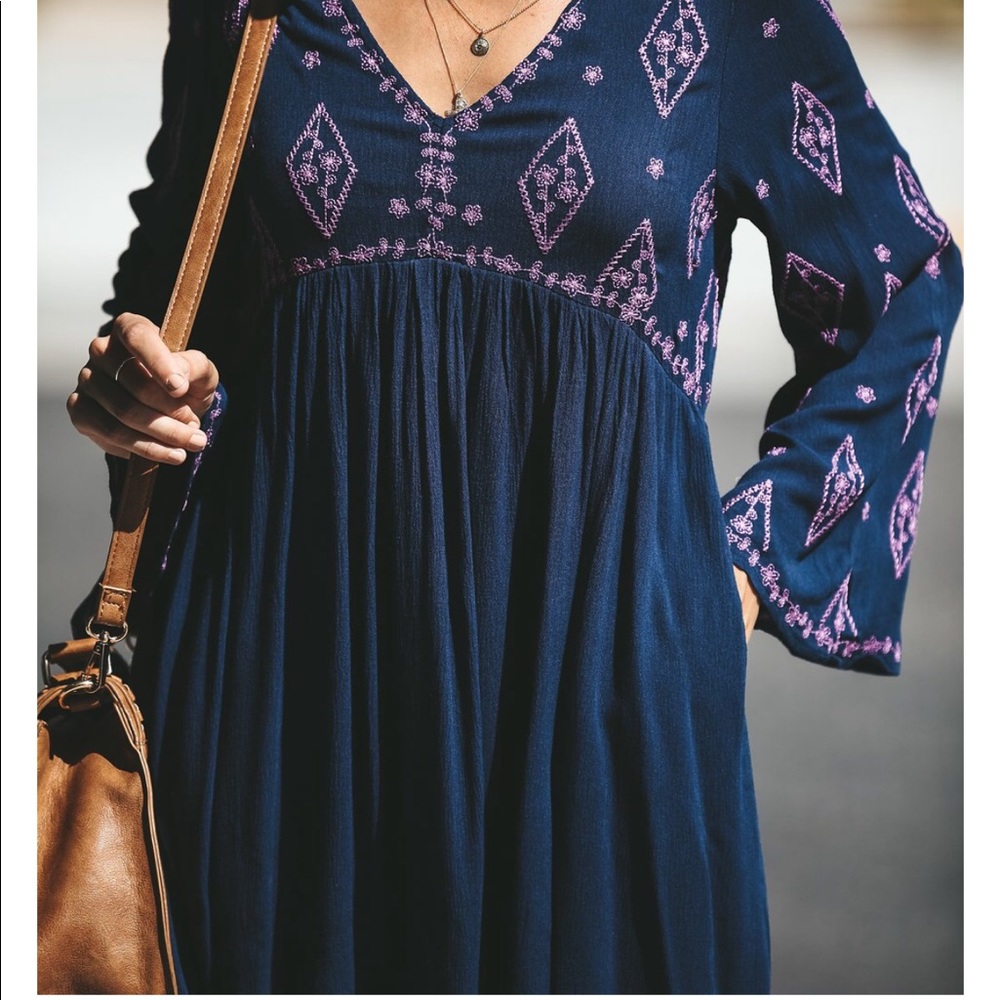 DO WHAT I WANT EMBROIDERED POCKETED TUNIC